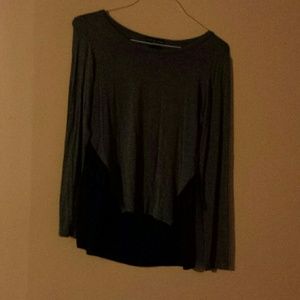 Black and gray long sleeve tunic
